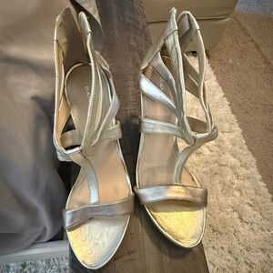 Bandolino Metallic Gold Strappy High-Heel Sandals